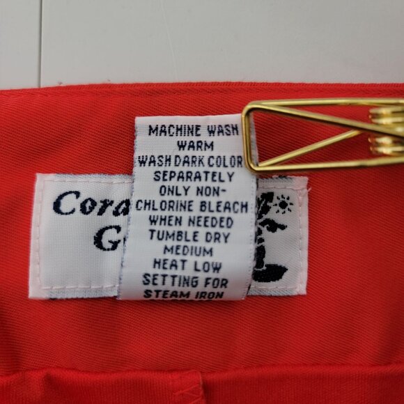 Coral Bay Golf Womens Skort Size 12 Side & Back Pocket Back Zip Red - Picture 12 of 13